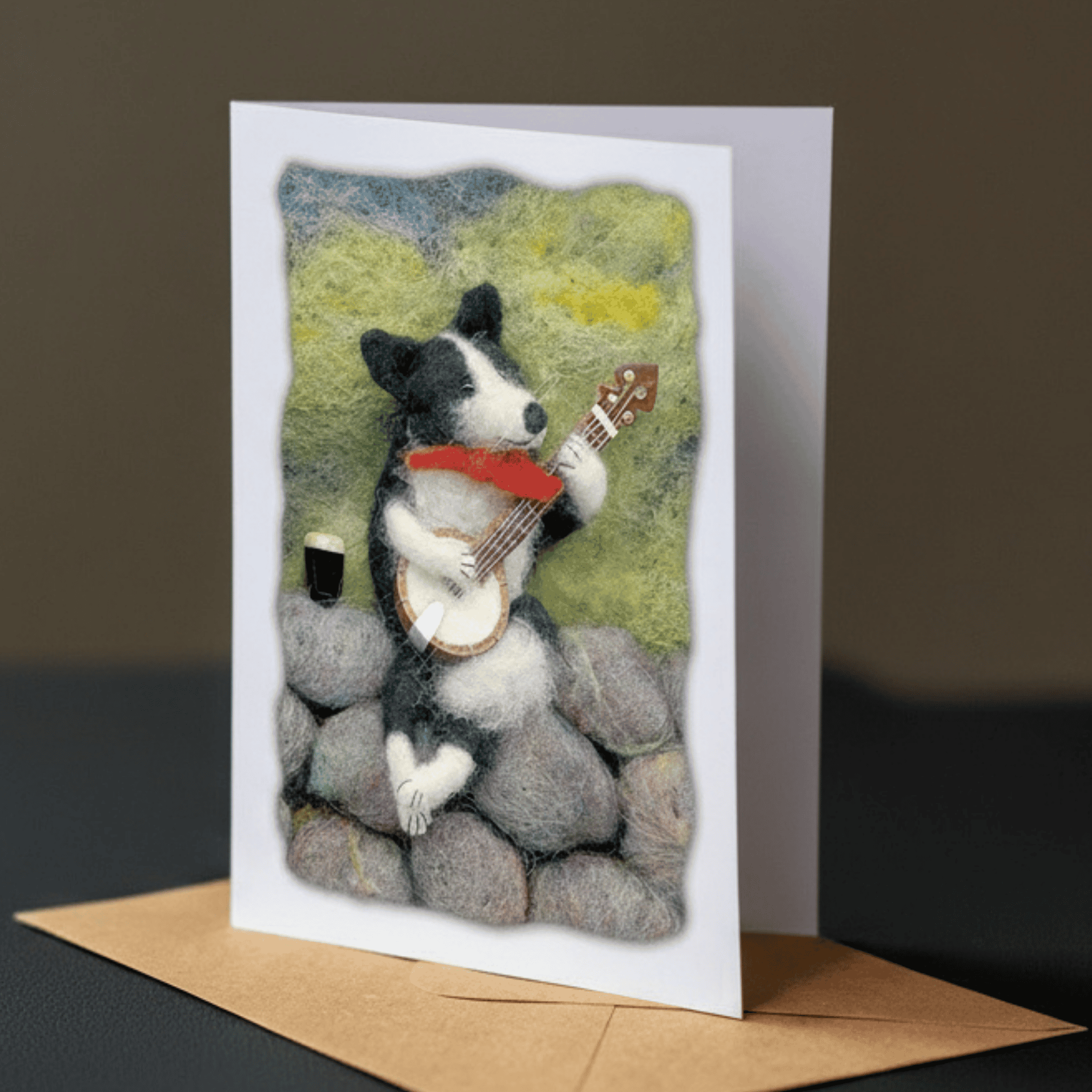 Connemara Sheep & Wool Centre Banjo Dog - Greeting Card