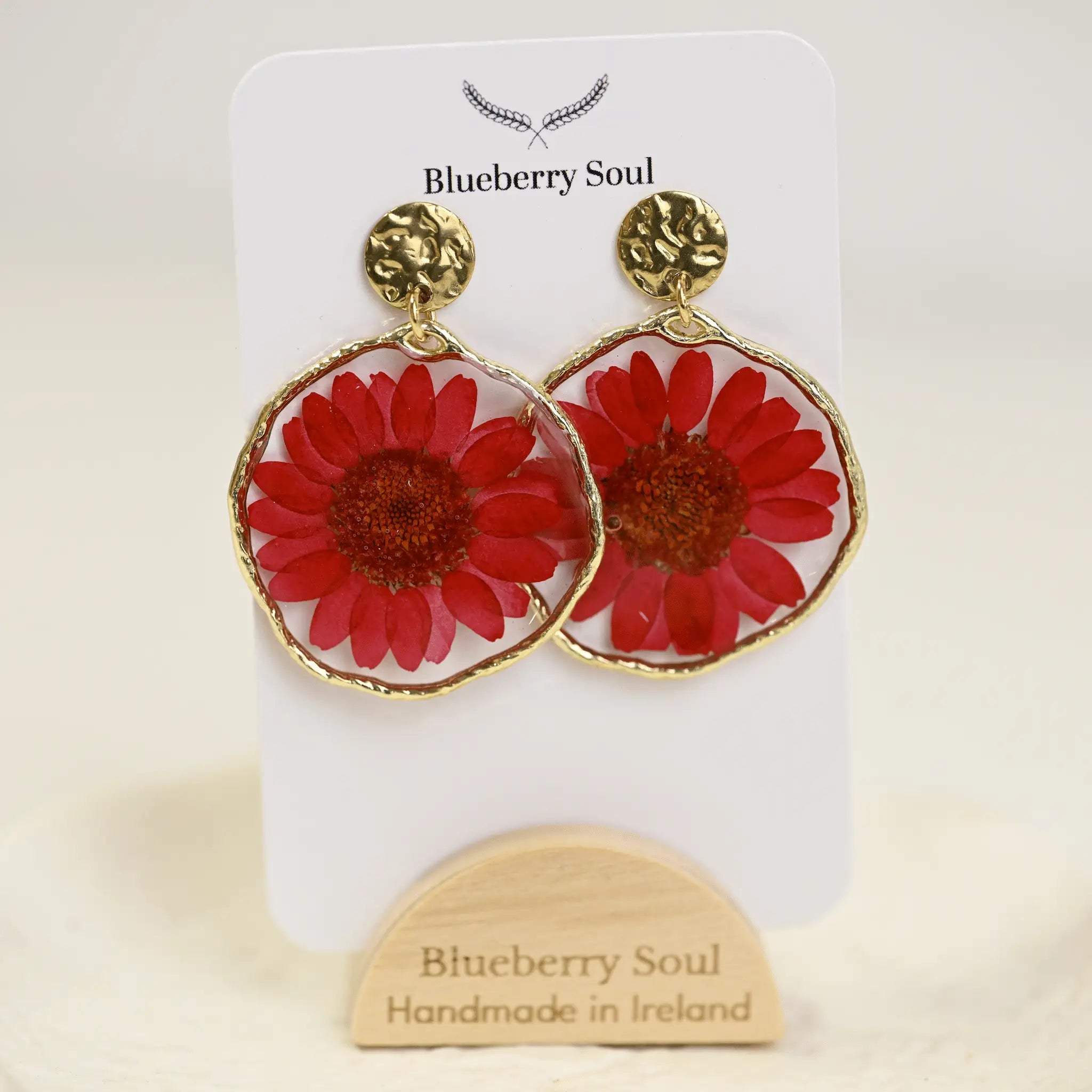 Blueberry Soul Blueberry Soul - Ember and Flame Daisy Earrings