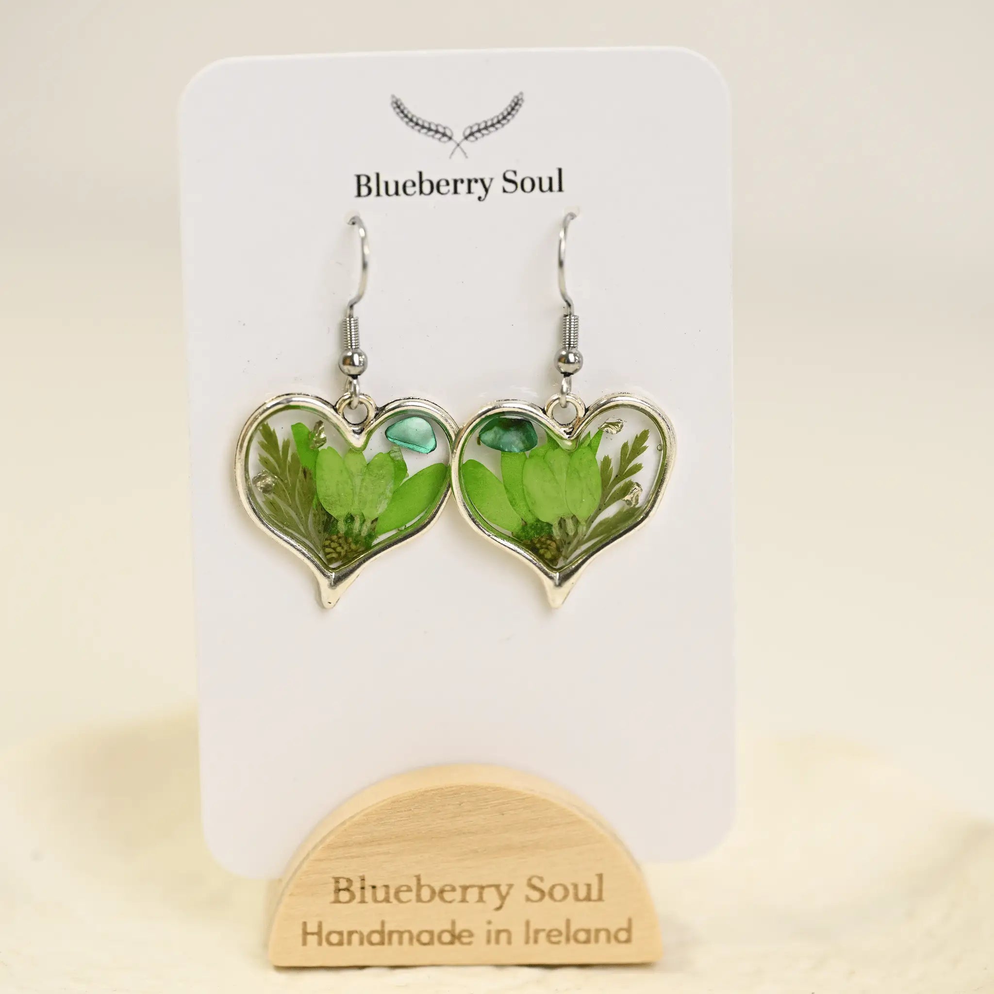 Blueberry Soul Blueberry Soul - Tide and Fern Garden Heart Earrings
