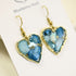 Blueberry Soul Blueberry Soul  - Tide and Fern Heart Earrings (Blue)