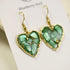 Blueberry Soul Blueberry Soul  - Tide and Fern Heart Earrings (Green)