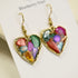 Blueberry Soul Blueberry Soul  - Whimsical Meadow Heart Earrings