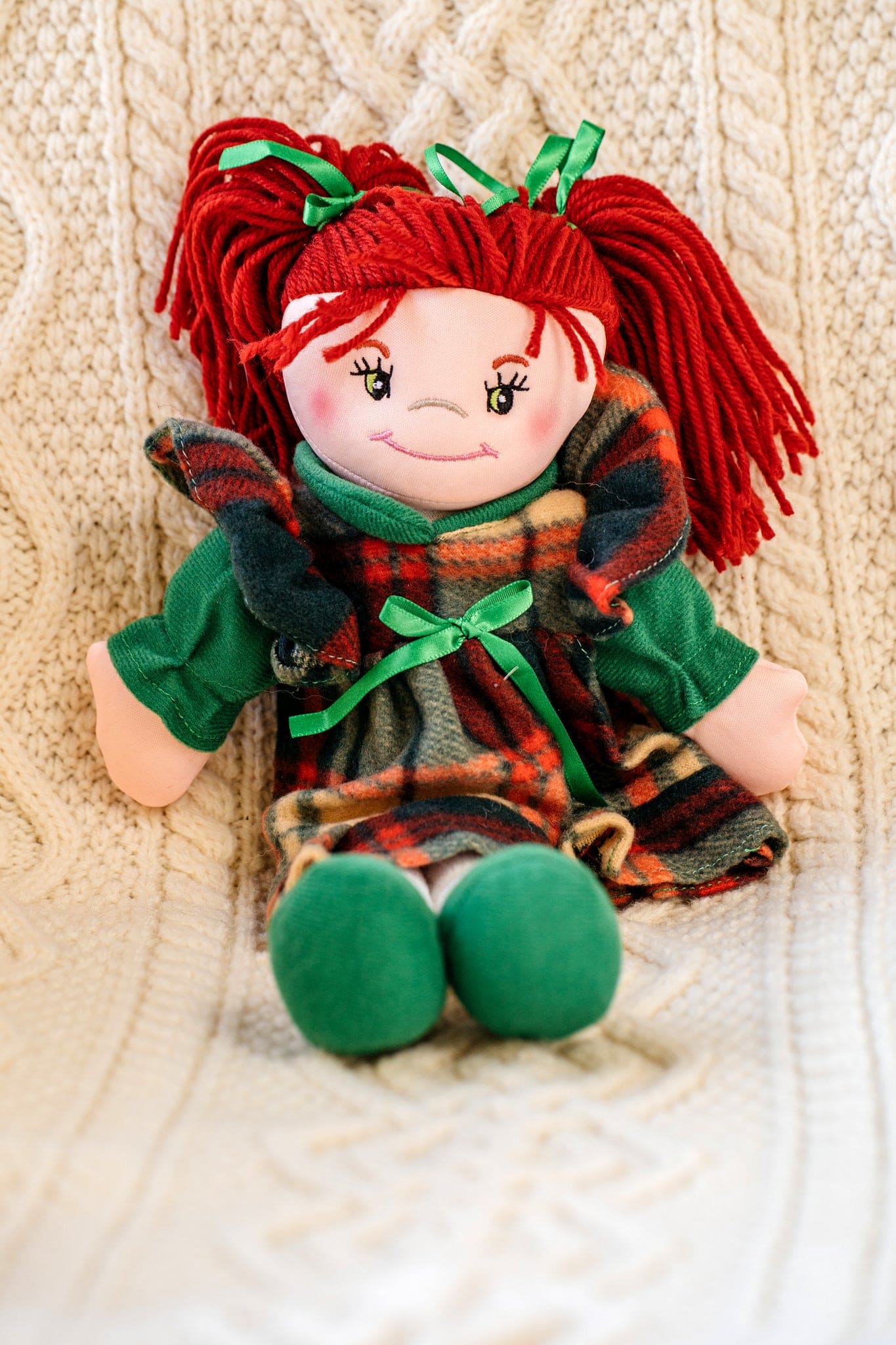 Connemara Sheep & Wool Centre Bridie Rag Doll - Check Dress