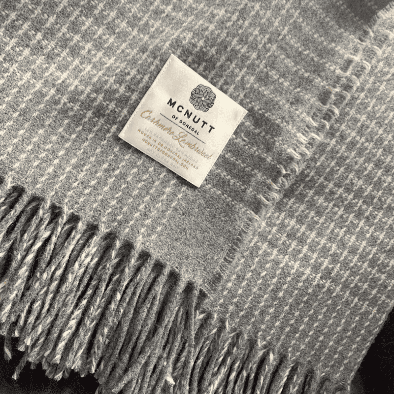 McNutt Cashmere and Lambs wool Throw - Alpine Limestone