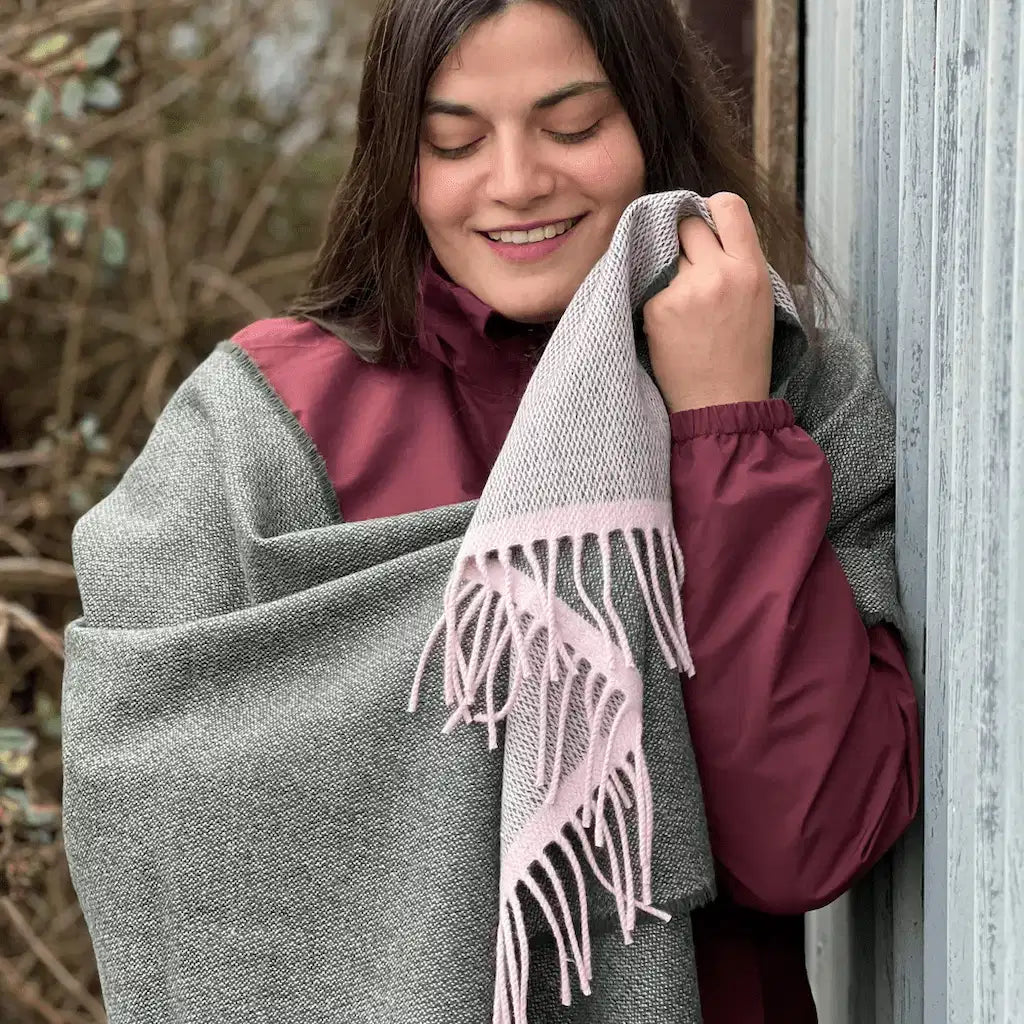 McNutt Cashmere Merino Lambswool Wrap - Alpine Reversible Wrap