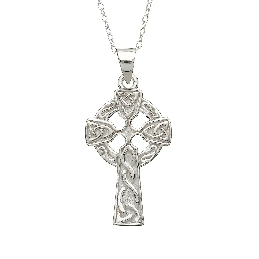 Woods Celtic Jewellery Celtic Cross Necklace - Sterling Silver