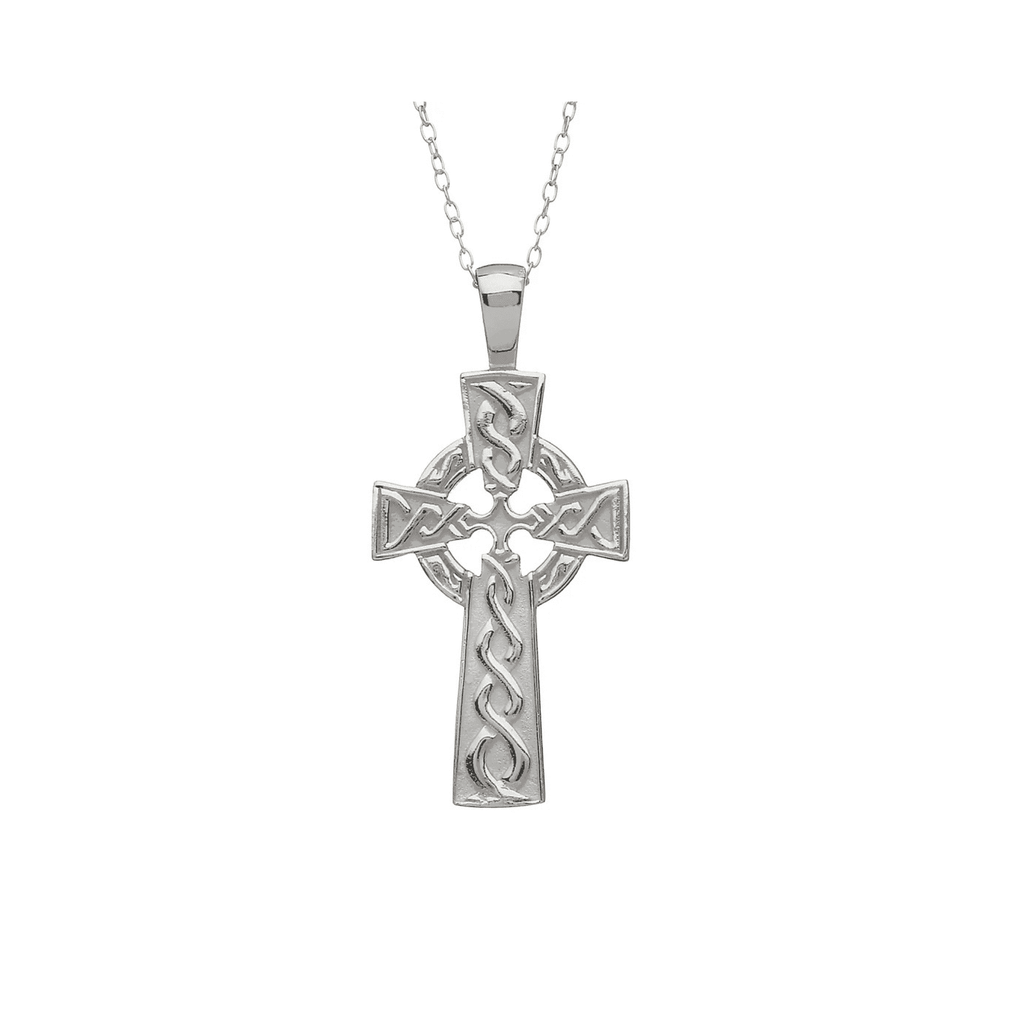 Woods Celtic Jewellery Celtic Cross Pendant - Sterling Silver