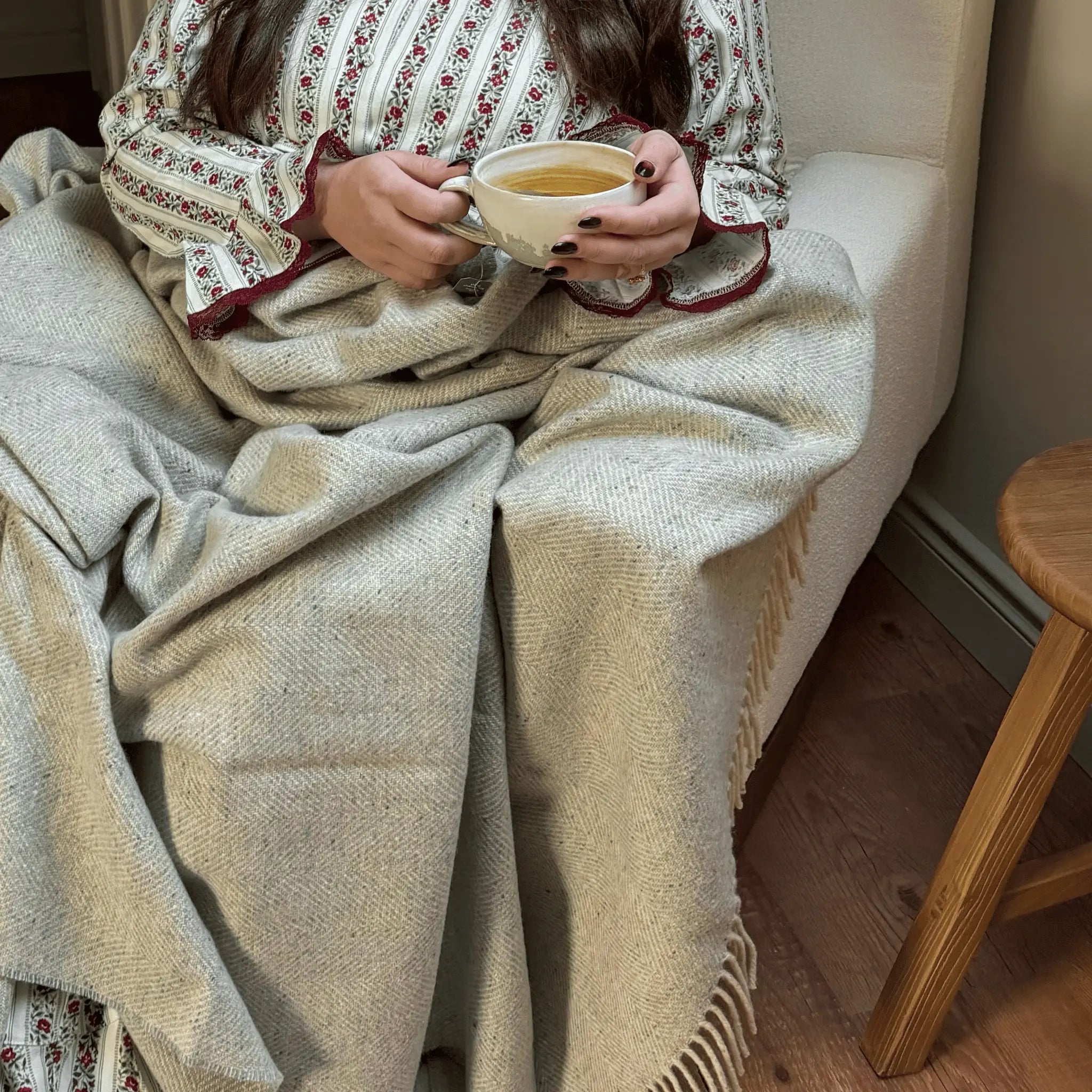 Connemara Sheep & Wool Centre Connemara Handloomed Merino Wool Blanket - Mist