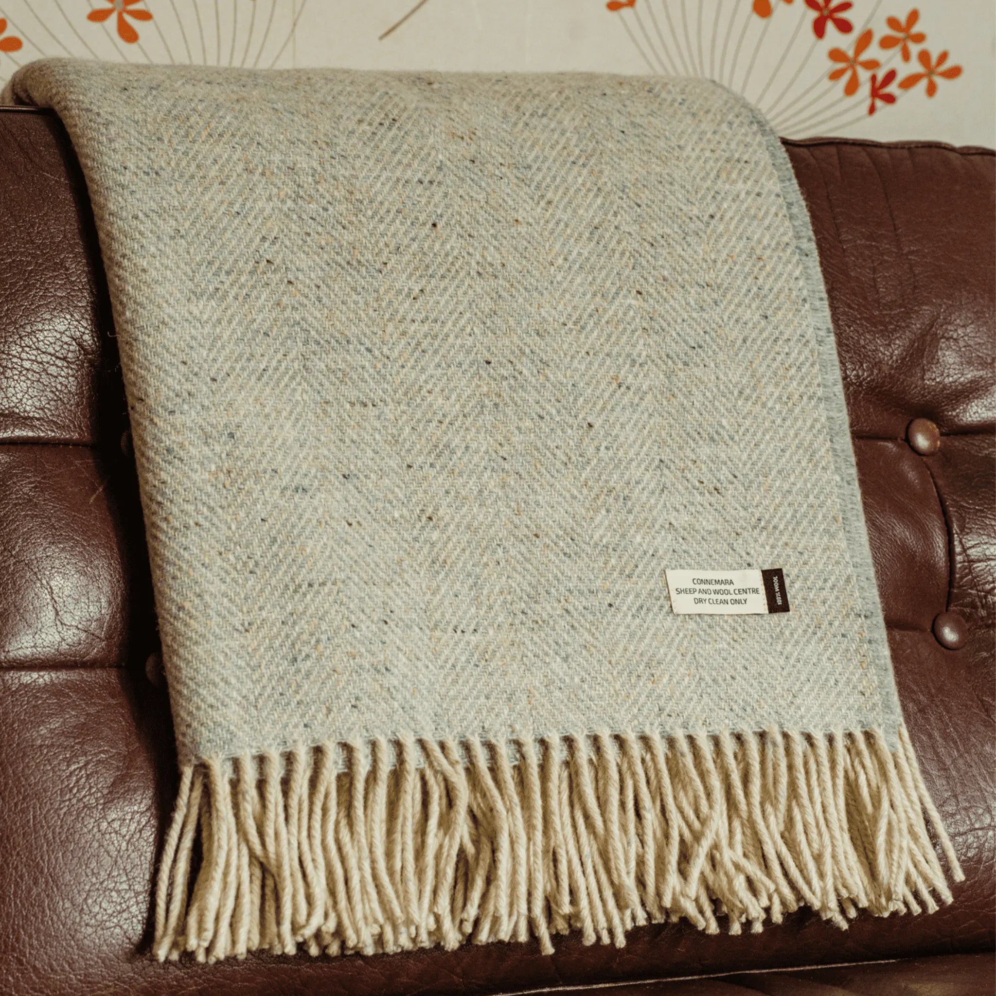 Connemara Sheep & Wool Centre Connemara Handloomed Merino Wool Blanket - Mist