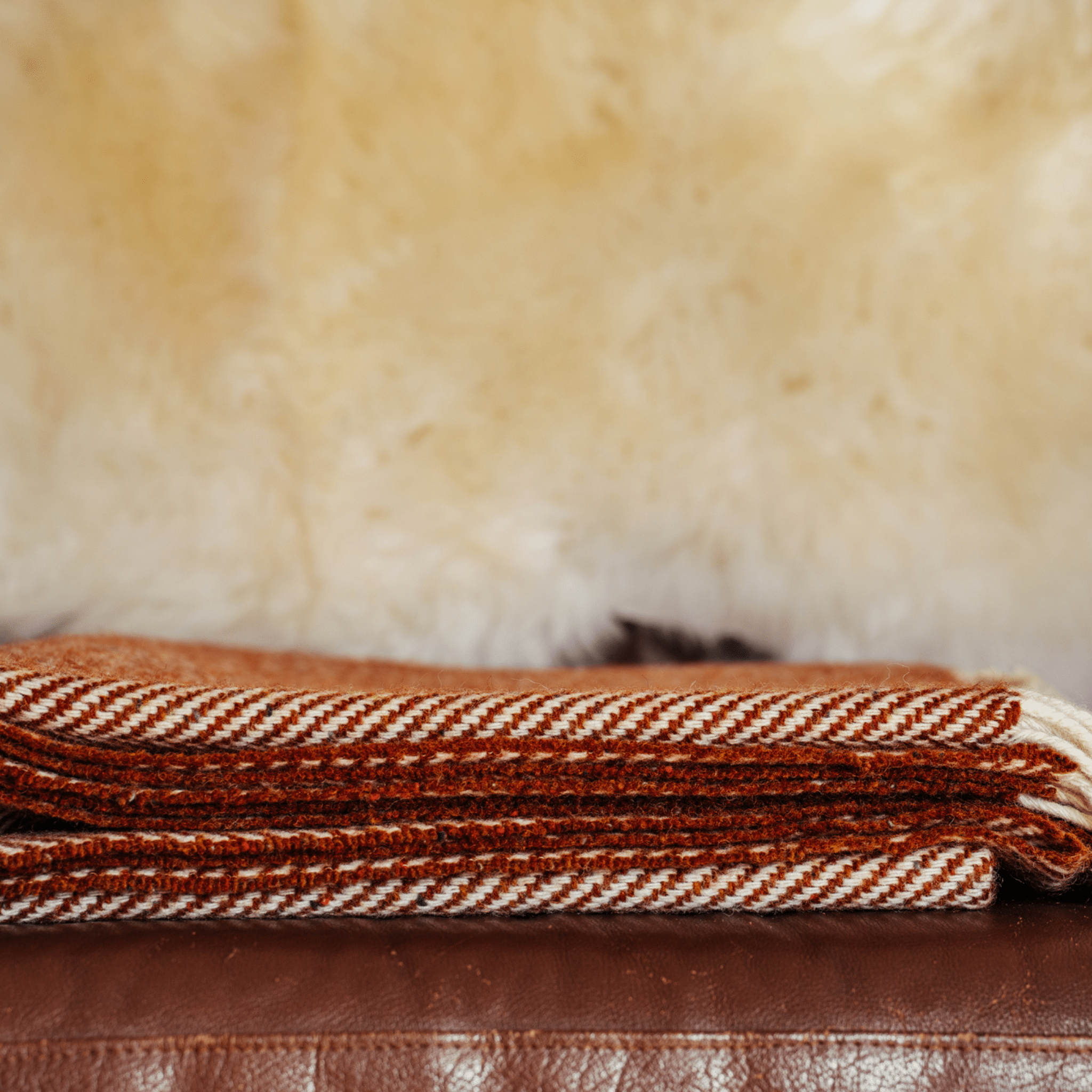 Connemara Sheep & Wool Centre Connemara Handloomed Merino Wool Blanket - Scarlet