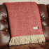 Connemara Sheep & Wool Centre Connemara Handloomed Merino Wool Blanket - Scarlet