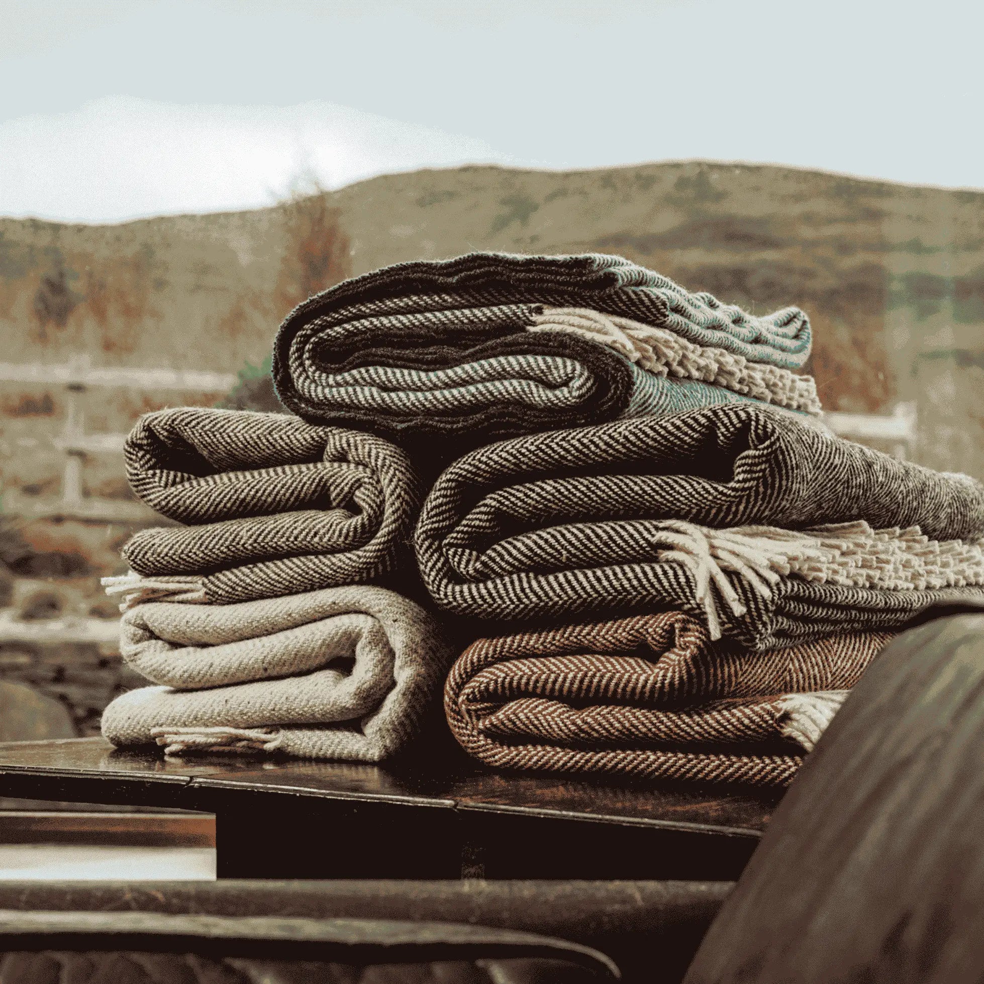 Connemara Sheep & Wool Centre Connemara Handloomed Merino Wool Blanket - Seaweed