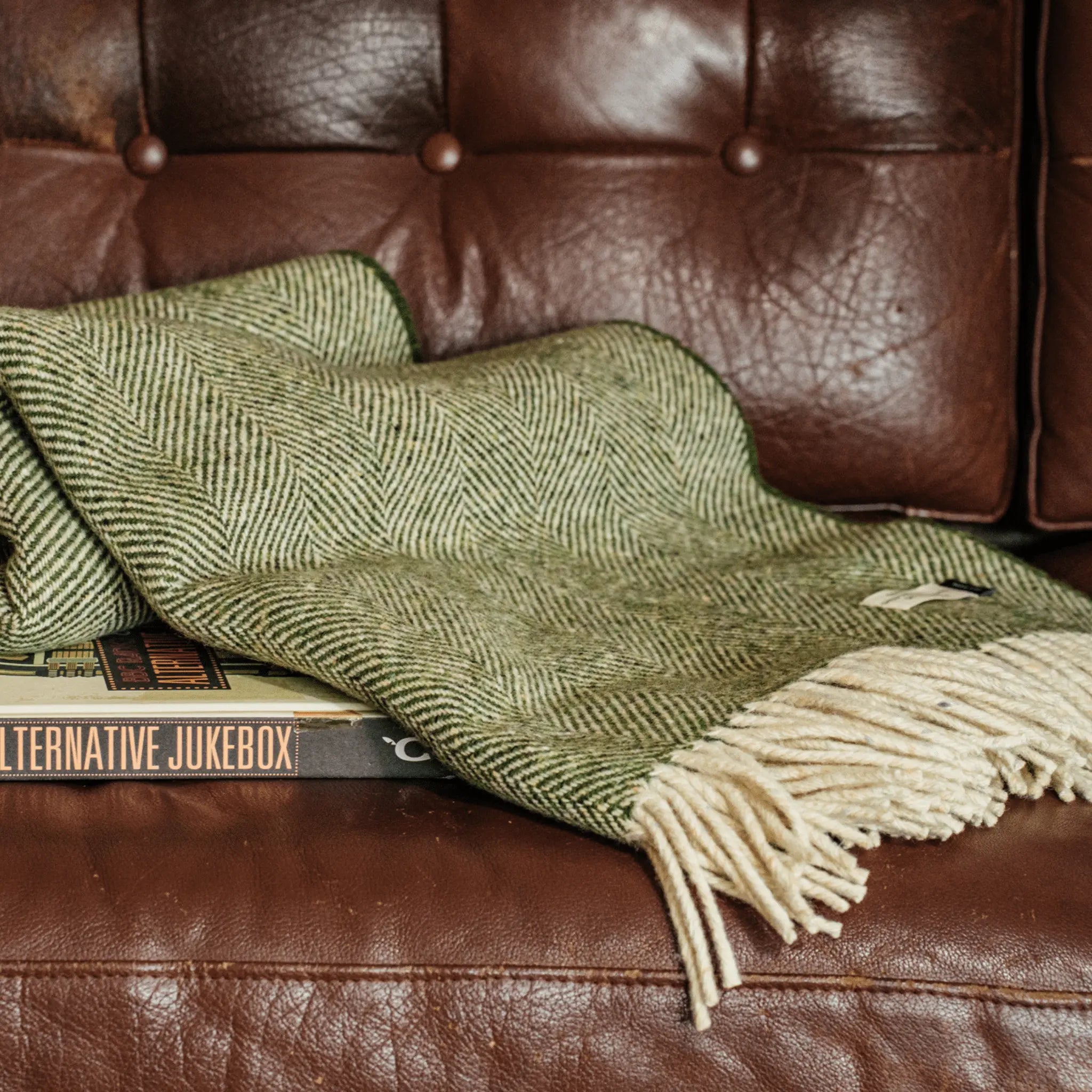 Connemara Sheep & Wool Centre Connemara Handloomed Merino Wool Blanket - Seaweed