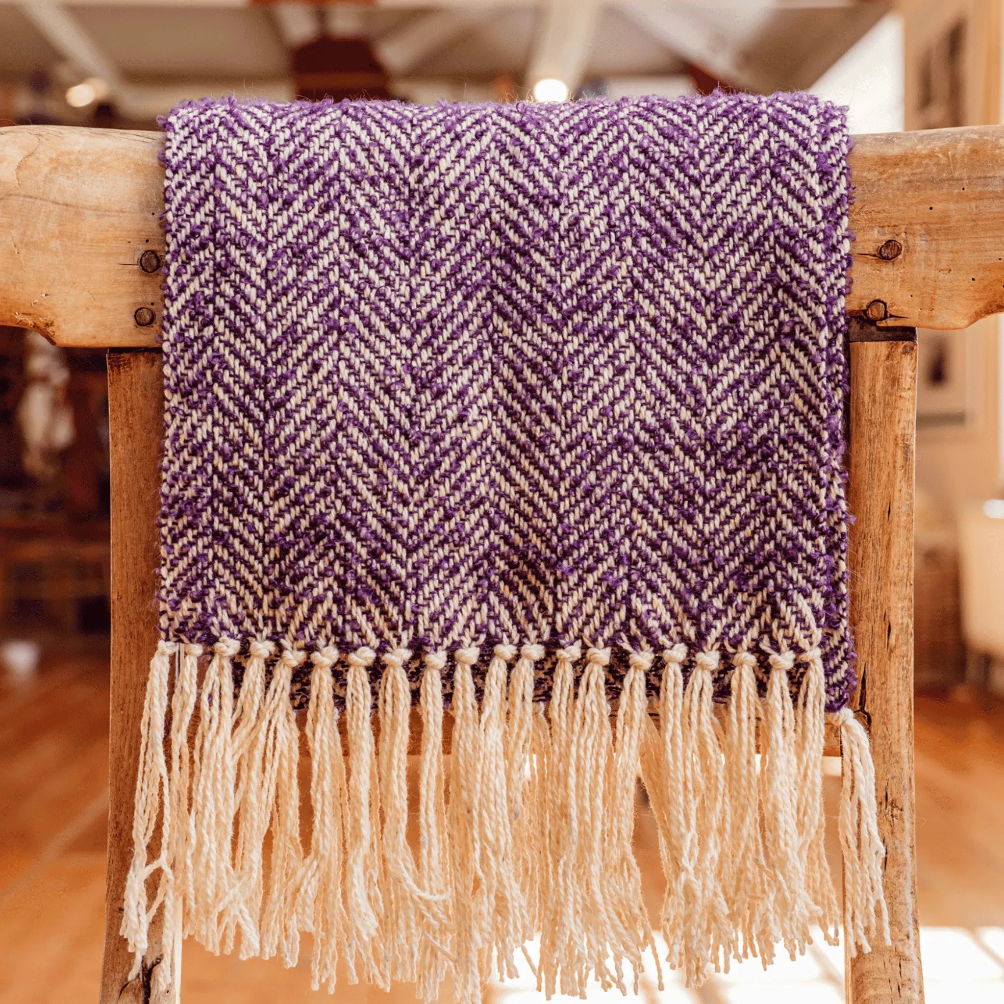 Connemara Sheep & Wool Centre Aubergine Connemara Handloomed Scarf