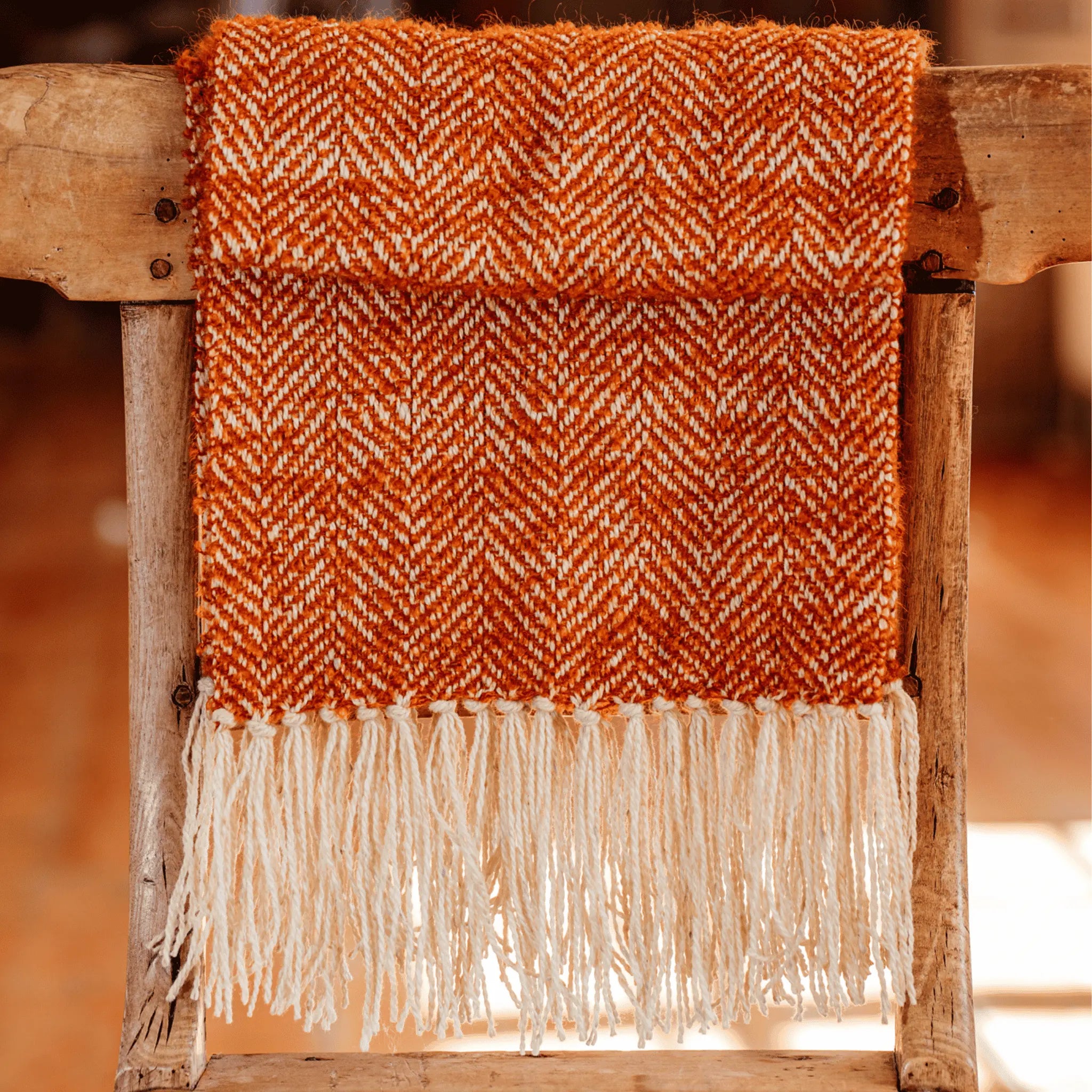 Connemara Sheep & Wool Centre Burnt Orange Connemara Handloomed Scarf