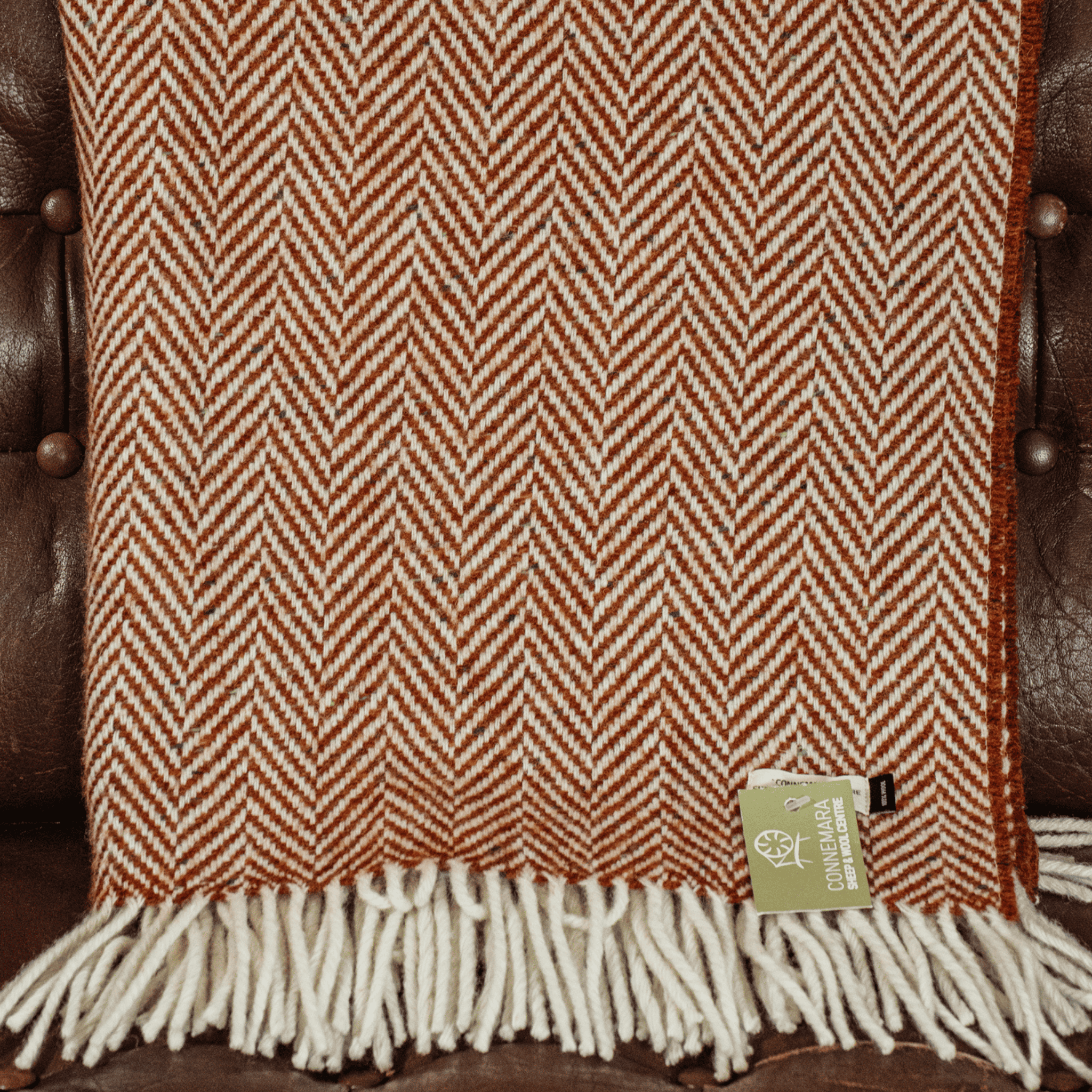 Connemara Sheep & Wool Centre Connemara Handloomed Wool Blanket - Autumn
