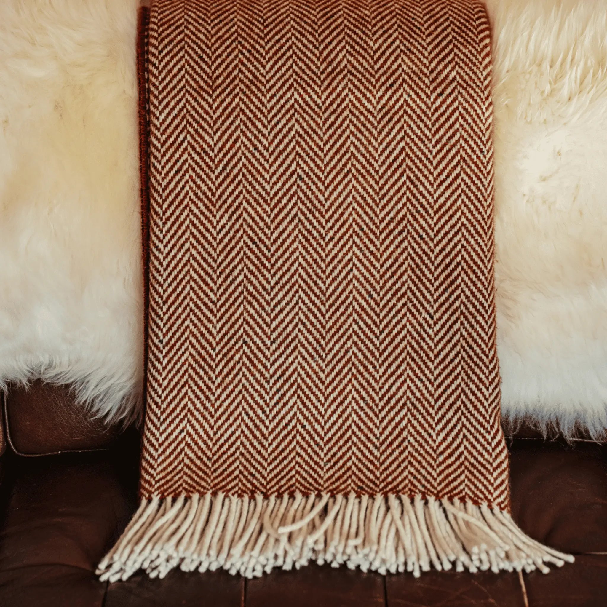 Connemara Sheep & Wool Centre Connemara Handloomed Wool Blanket - Autumn