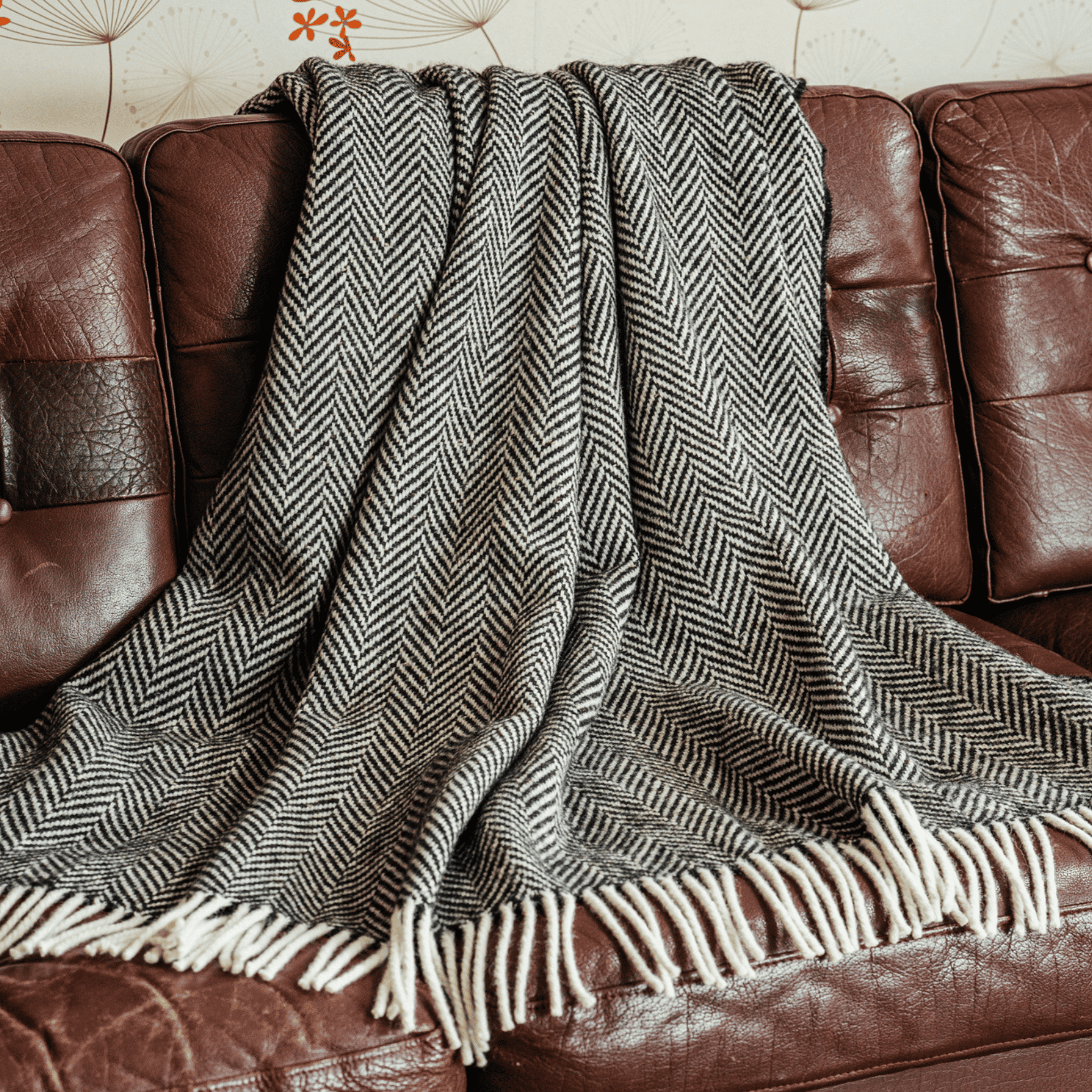 Connemara Sheep & Wool Centre Connemara Handloomed Wool Blanket - Midnight