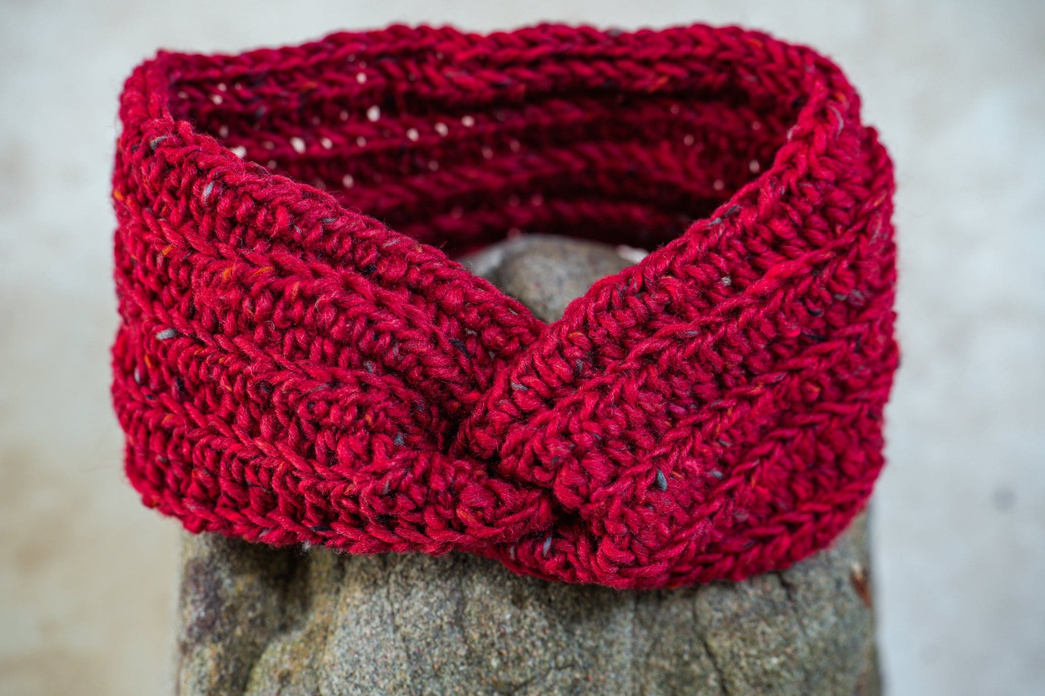 Connemara Sheep & Wool Centre Red Connemara Ladies Crochet Headband