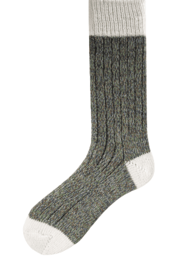 Connemara Socks Green Multi Connemara Socks - Irish Walking Socks Large