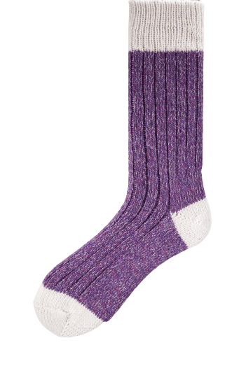 Connemara Socks Purple Connemara Socks - Irish Walking Socks Small
