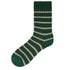 Connemara Socks Green and Stone Connemara Socks - Merino Stripe Large