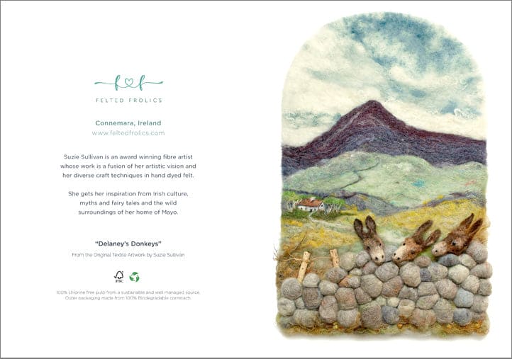 Connemara Sheep & Wool Centre Delaney's Donkeys - Greeting Card