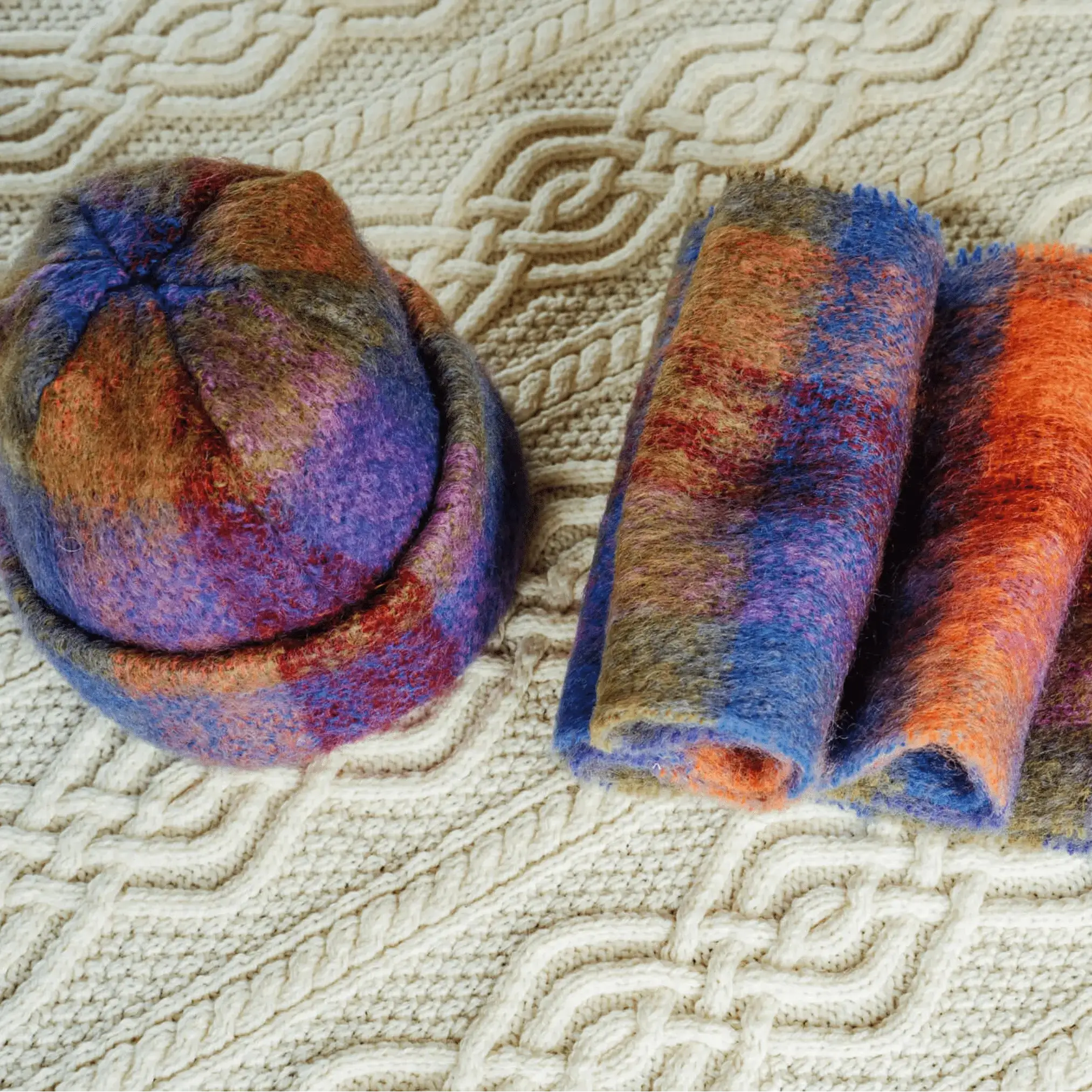 Donegal Design Donegal Design Mohair Scarf in Multicolours