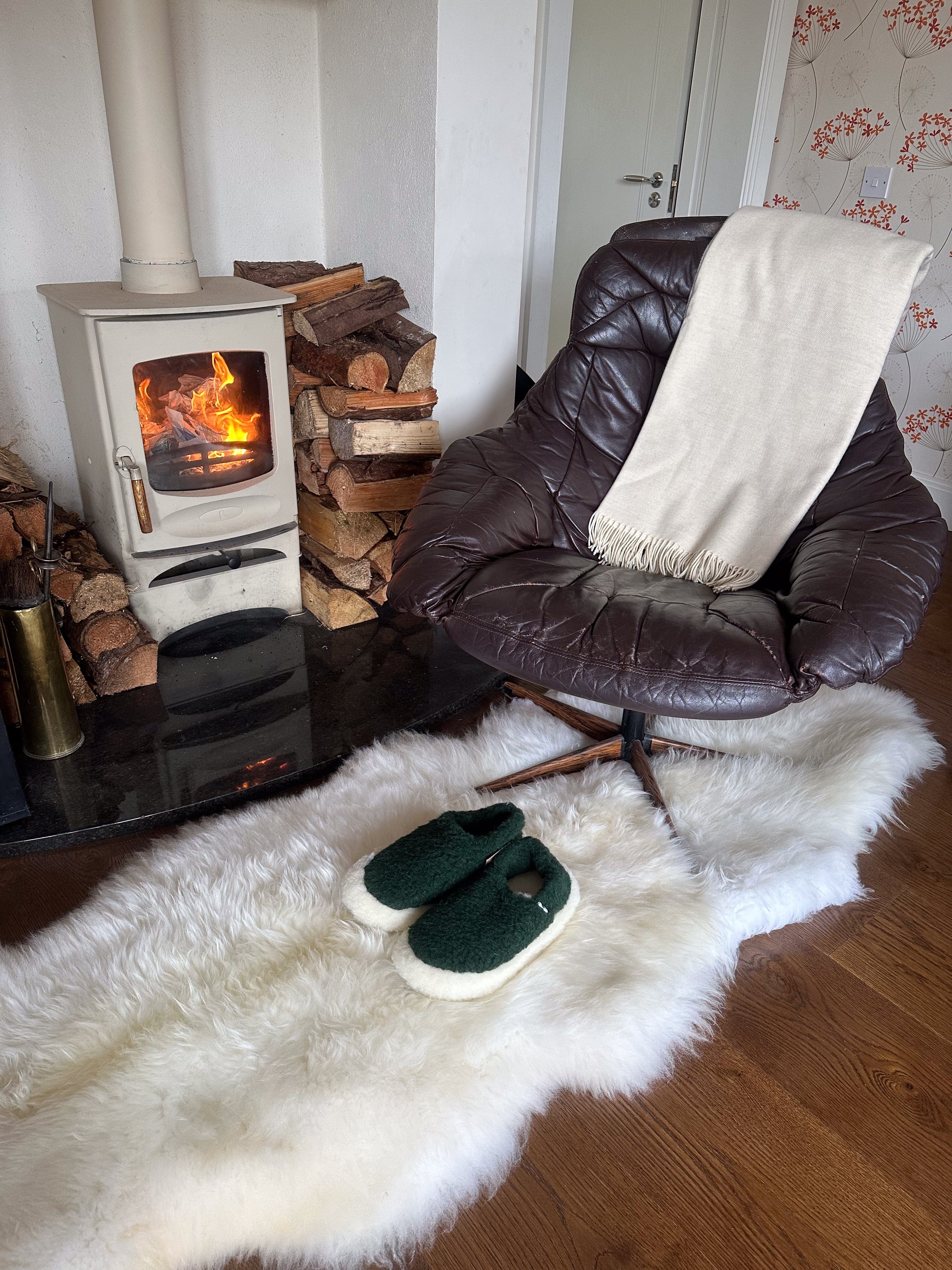 Waterford Sheepskins Double Sheepskin Rug - Natural - 100% Made in Ireland
