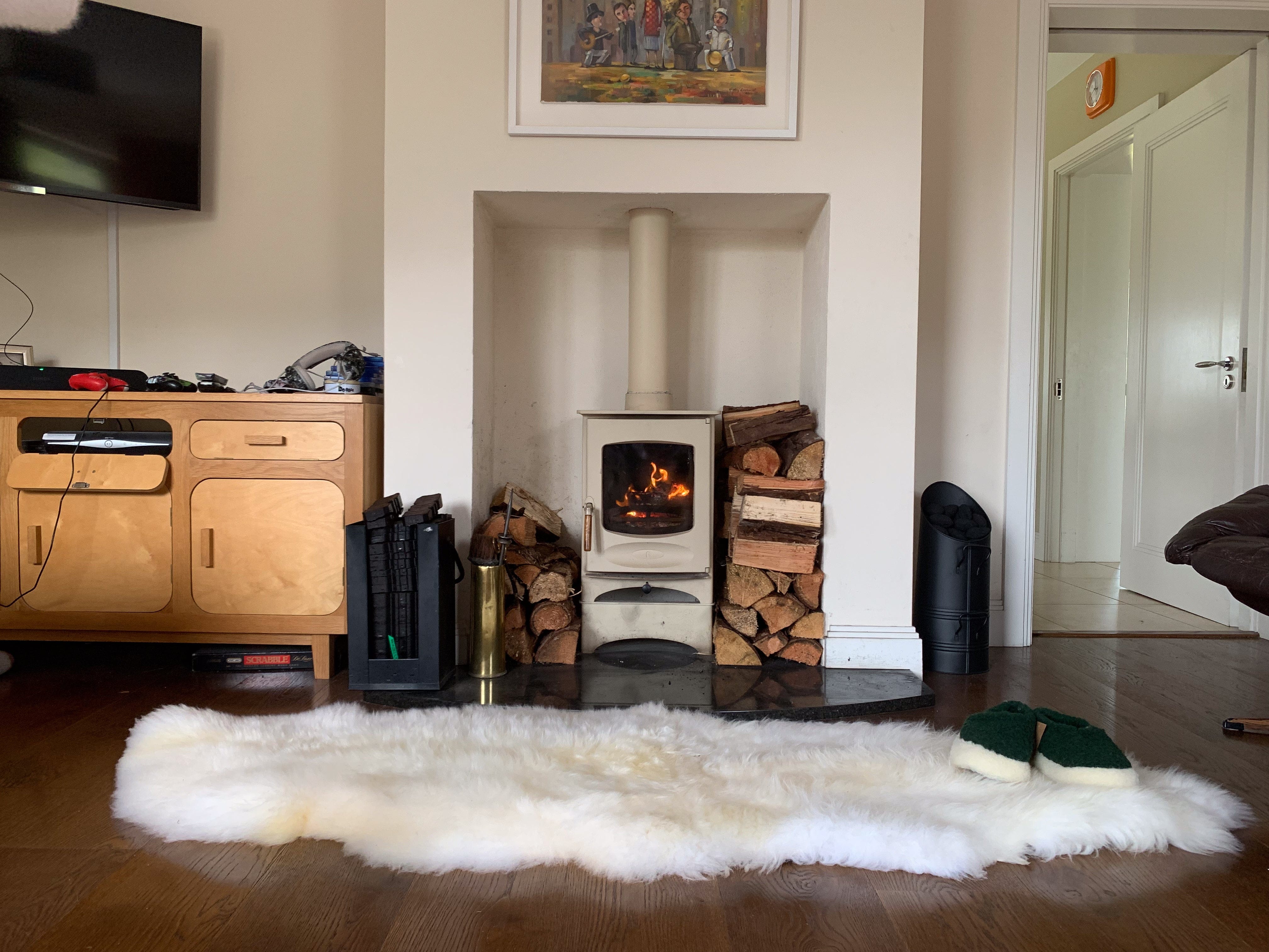 Waterford Sheepskins Double Sheepskin Rug - Natural - 100% Made in Ireland