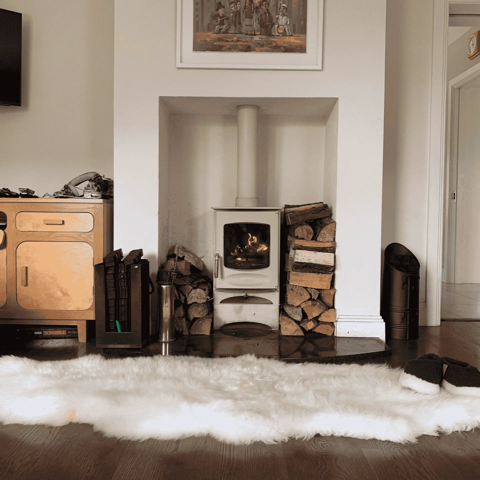 Waterford Sheepskins Double Sheepskin Rug - Natural - 100% Made in Ireland