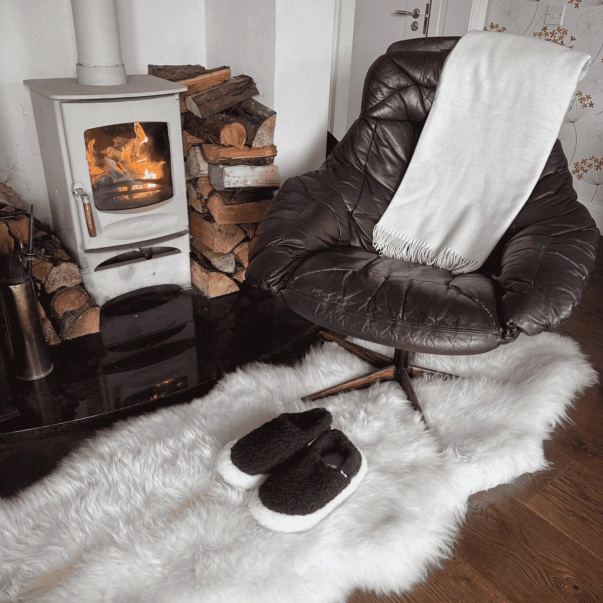 Waterford Sheepskins Double Sheepskin Rug - Natural - 100% Made in Ireland