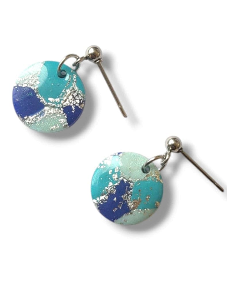 Dúil Dúil Dainty Dangle Earrings - Blues, Turquoise and Silver