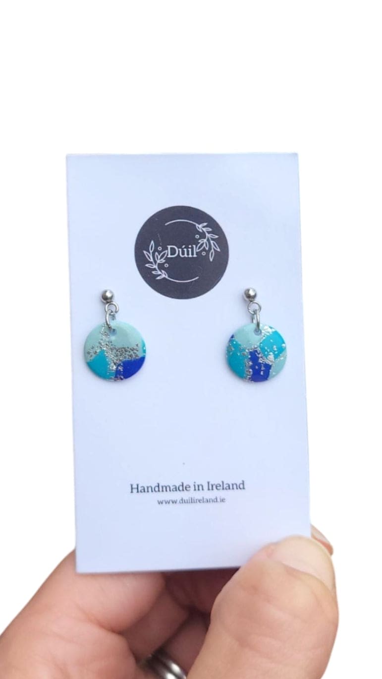 Dúil Dúil Dainty Dangle Earrings - Blues, Turquoise and Silver