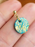 Dúil Dúil Dainty Dangle Earrings - Peppermint, Blue and Gold