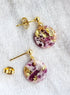 Dúil Dúil Dainty Dangle Earrings - Purple Colourburst