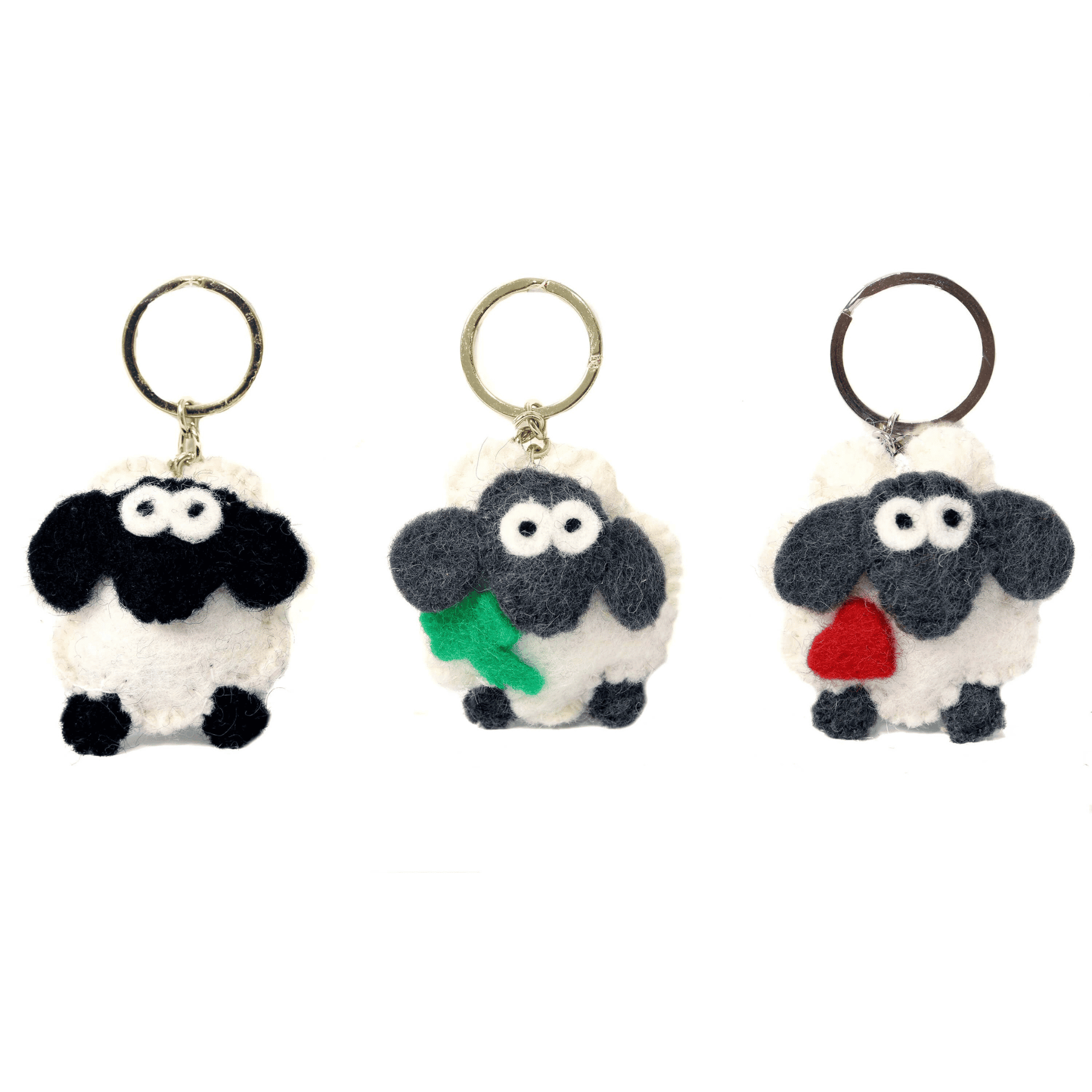 Erin Knitwear Felt Sheep Keyring