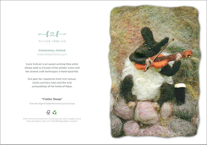 Connemara Sheep & Wool Centre Fiddlers Sheep - Greeting Card