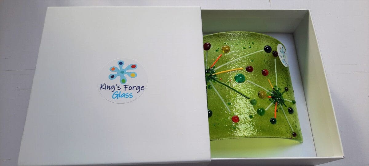 King forge Glass Glass Fireworks Candle Sconce - Green