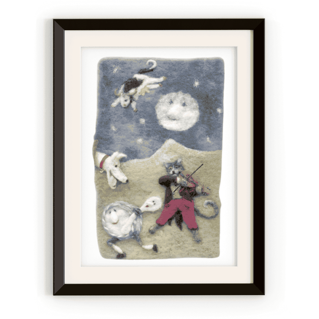 Connemara Sheep & Wool Centre Print Hey Diddle Diddle - A3 Print
