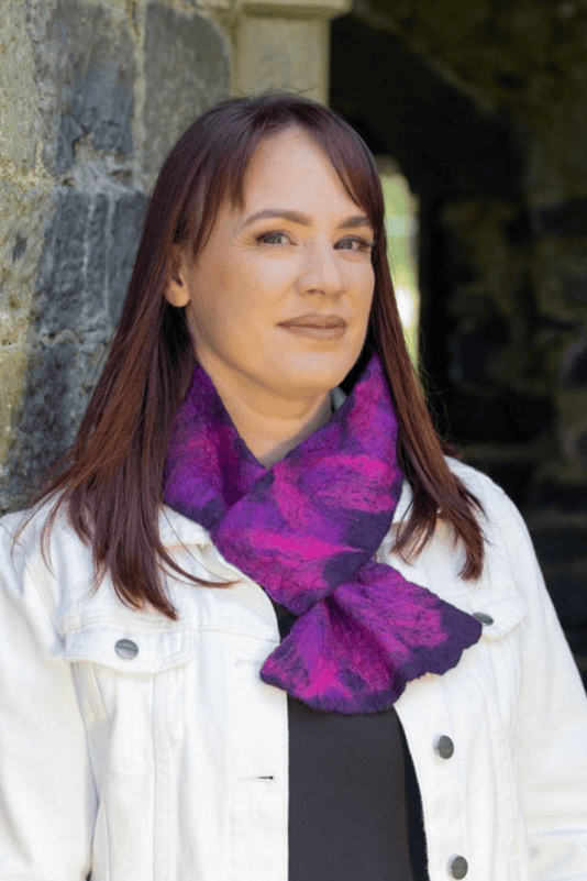 Felted Valenica Neck wrap - Purple Marl