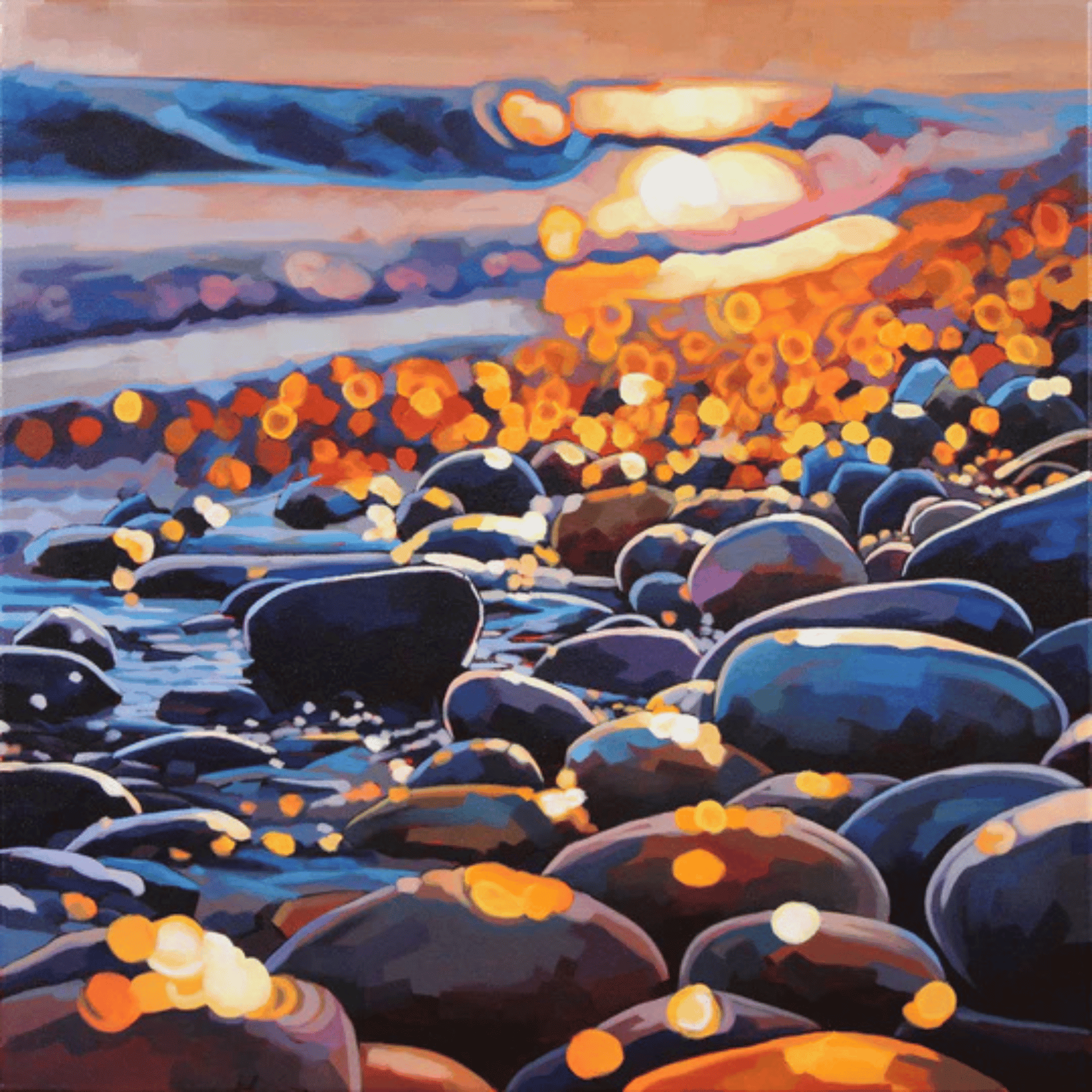 Connemara Sheep & Wool Centre Print Kevin Lowery Art Pebbles XLVIII - Limited Edition Print