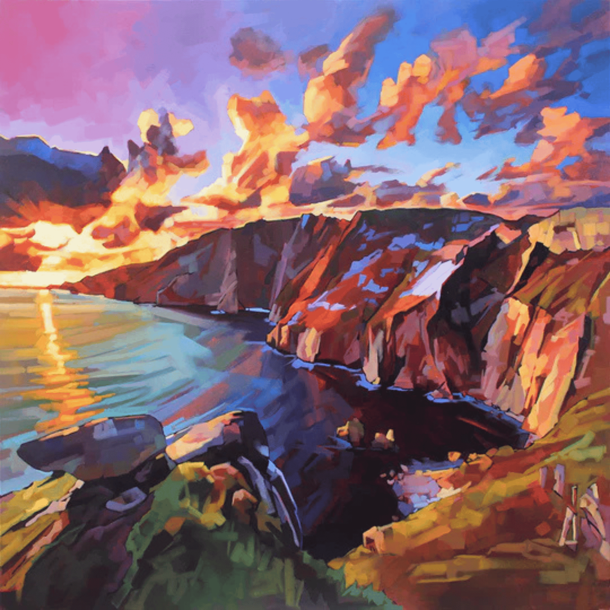 Connemara Sheep & Wool Centre Print Kevin Lowery Art Sliabh Liag - Limited Edition Print