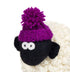 Erin Knitwear Purple Knitted Sheep Collectable with Bobble Hat