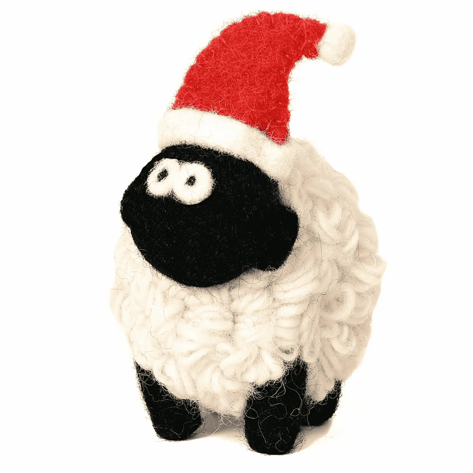Erin Knitwear Knitted Sheep Collectable with Santa hat