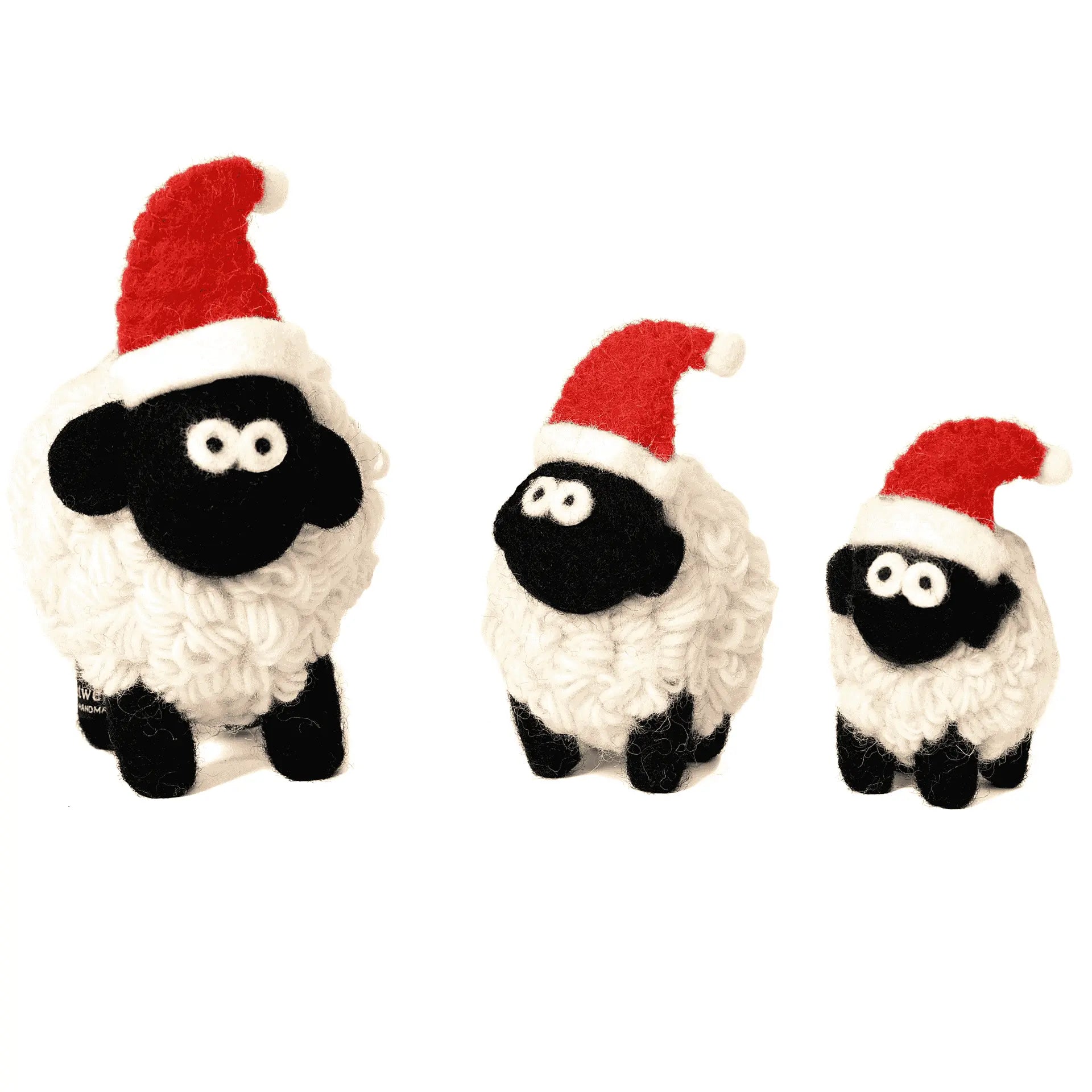 Erin Knitwear Knitted Sheep Collectable with Santa hat