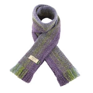Mucros Weavers Skellig Scarf in Purple and Green Ladies Skellig Scarf
