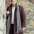 McNutt Lambswool Scarf - Charcoal Herringbone
