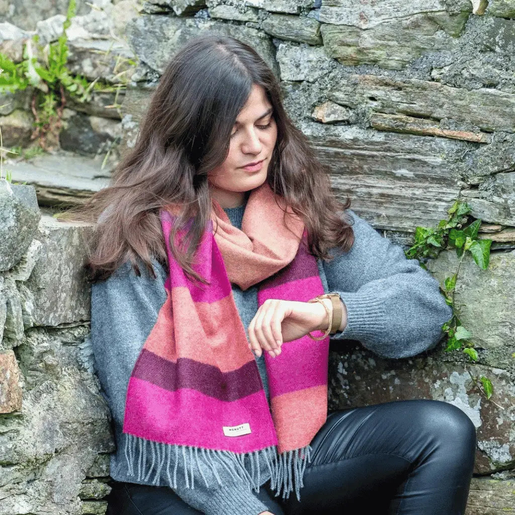 McNutt Lambswool Scarf - Havanna Stripe