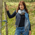 Connemara Sheep & Wool Centre Lambswool Scarf - Marine Stripe